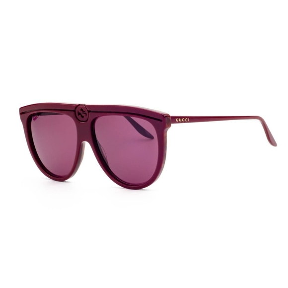 NEW GUCCI SHIELD SUNGLASSES GG0732S 003 BURGUNDY GUCCI EYEWEAR - Picture 5 of 6